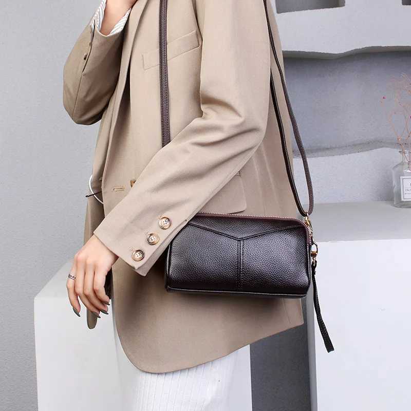 Small Crossbody Bag Sac a Main 100 Genuine Leather Women Tote Shoulder Bag Solid Color Clutch Ladies Bags For 2023 Shoulder BagT251218