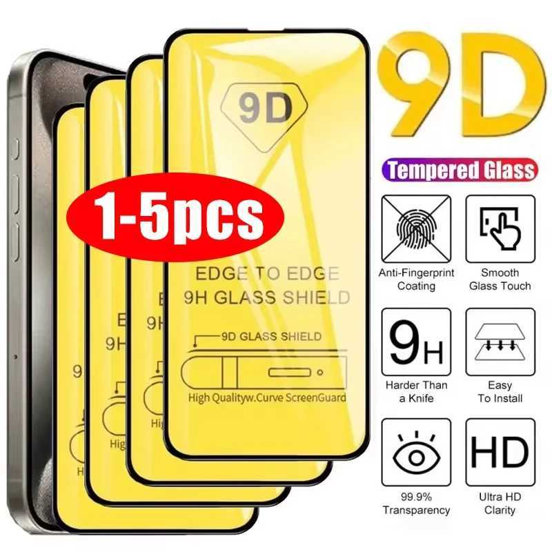 1-5PCS 9D Full Cover Tempered Glass For iPhone 17 16 15 11 12 13 14 Pro Max 16E Screen Protector For iPhone 13 Mini XR X XS Max G251218