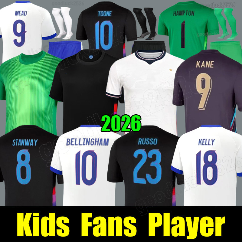 2026 england football shirt BELLINGHAM Soccer Jersey 26 27 RASHFORD KANE SAKA RICE FODEN PALMER EZE National Team Home White Away Men Kid Women Men Kids Kit