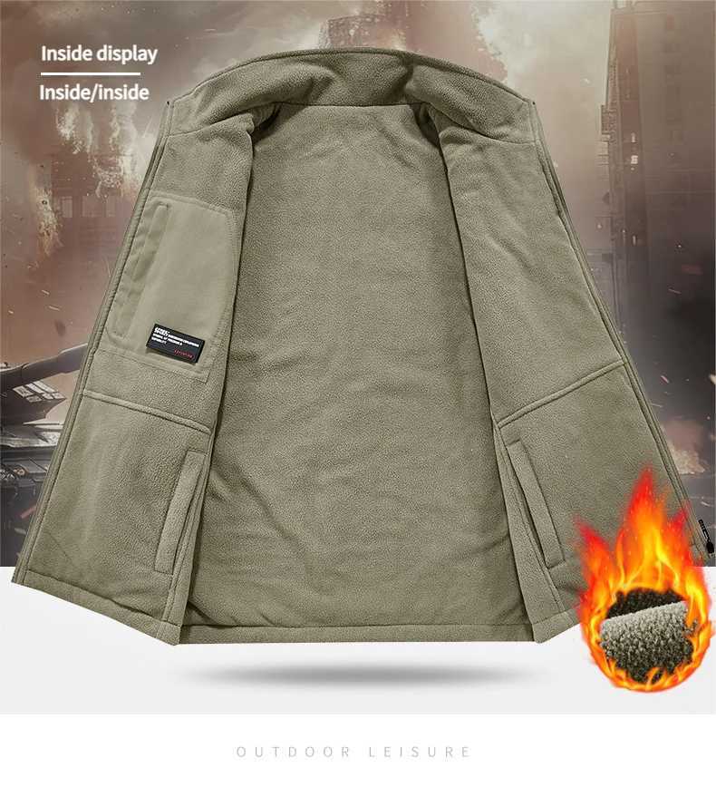 Mens Vest Jacket Warm Outerwear slim fit Jacket Casual Style Daily New Autumn Winter Thickened fleece double-sided vestG251218