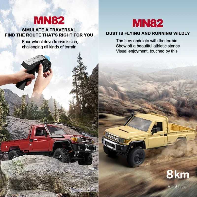 MN82 4WD RC Off-road Vehicle 1/12 LC79 Pickup Climbing Car with LED Lights Full Size Simulation RC Climbing Car Boy Toy Car G251218