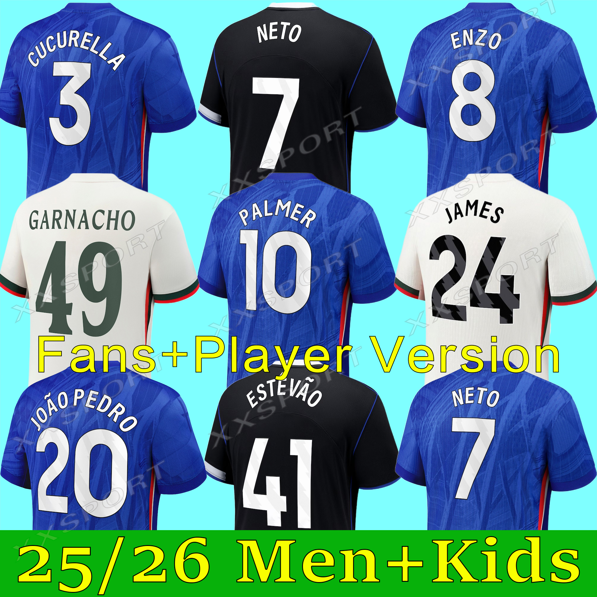 ENZO NETO DELAP 25 26 PALMER soccer jersey LAVIA Fernandez JAMES football shirt men kids sets 2025 Garnacho JOAO PEDRO HATO Garnacho ESTEVAO shirts
