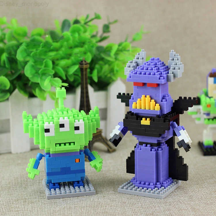 Disney Toy Story Micro Building Blocks Alien Woody Buzz Lightyear DIY Puzzle 3D Model Mini Brick Figures Toy For Kid Christmas Gift H2512181