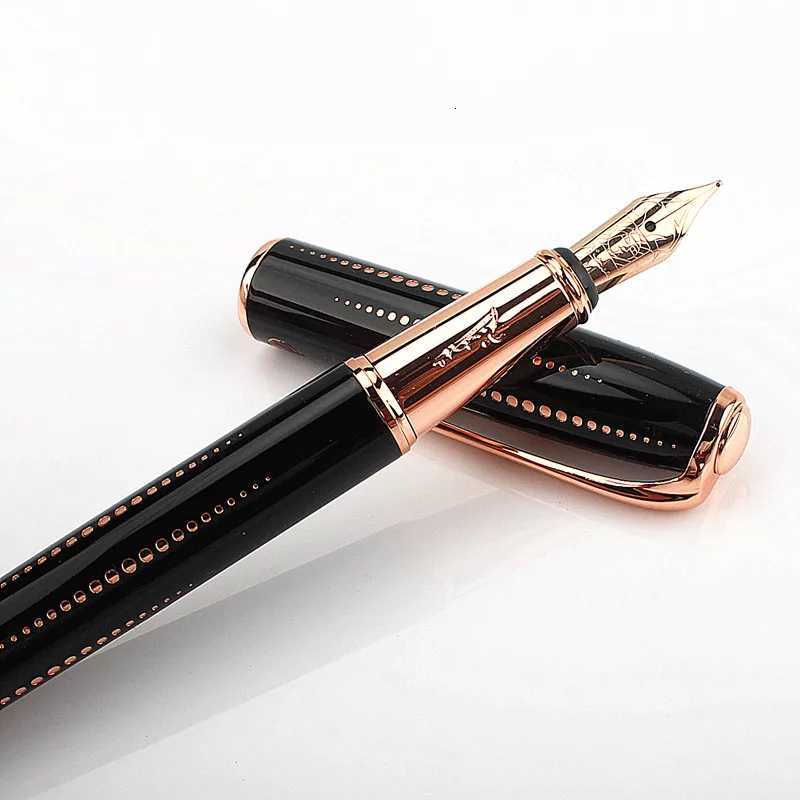Picasso Metal Black Fountain Pen Iridium Medium Nib 07mm rose gold Clip Writing Off Business School Ink Stationary Gift Pen Y251218