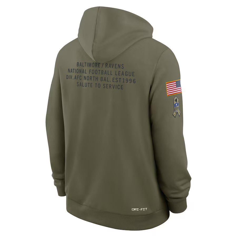 Salute To Service Performance Pullover Baltimore Hoodie Custom Football Sweatshirts Jerseys