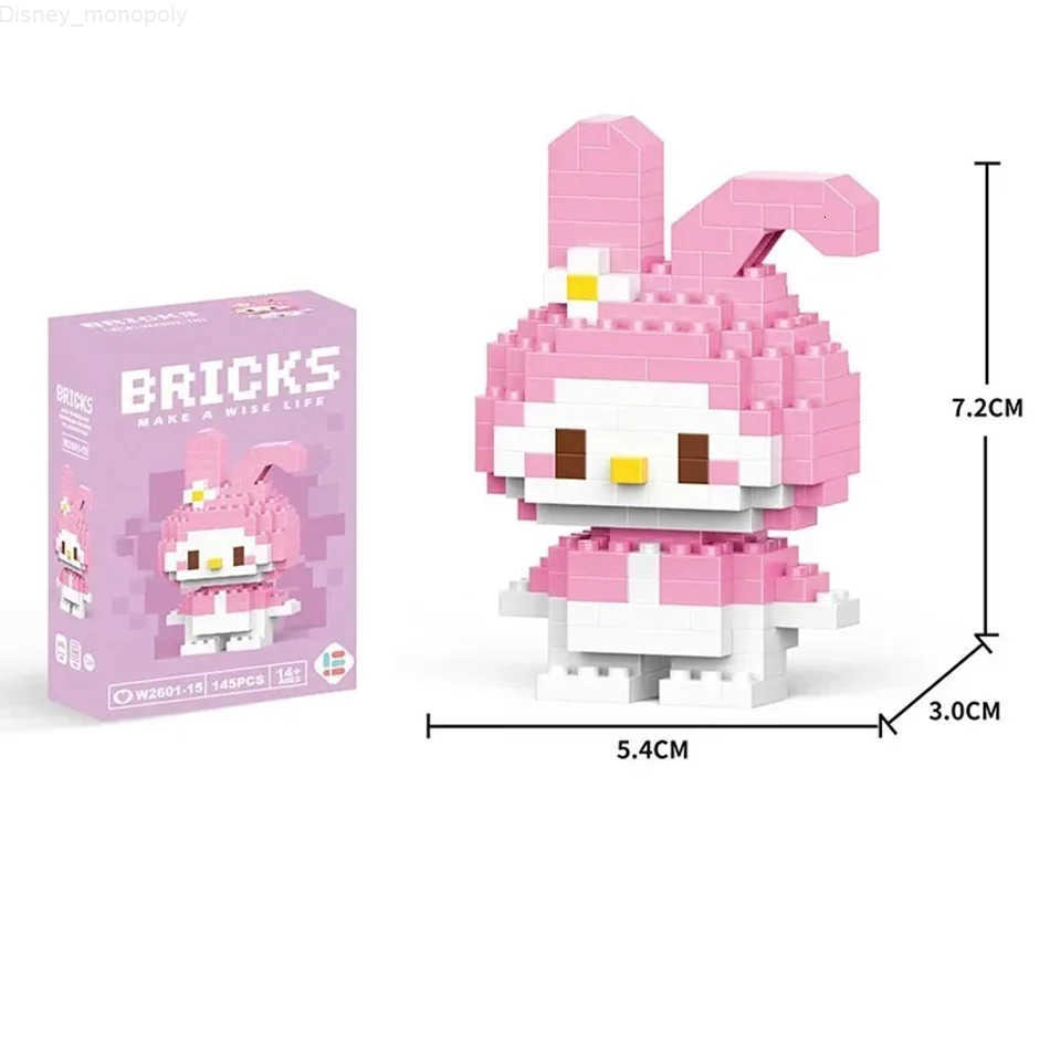 Disney LiLo Stitch Toys Building Blocks Pikechu lega Anime Cartoon Character Model Building Blocks Toy for children Gift H2512181