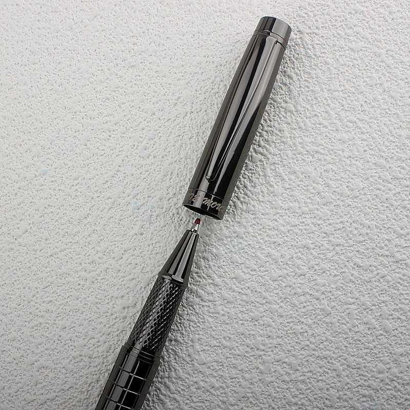 1pcs MONTE MOUNT Ballpoint Pen Retro Metal Grid Ink Elegant Gift for Writing Stationery Off School Supplies Roller Ball Pen Y251218