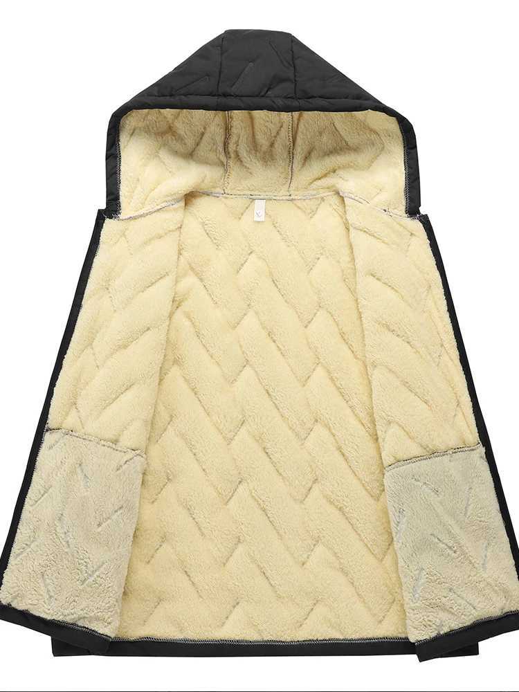 Mens Hooded Vest Fleece Lined Warm Winter Sleeveless Jacket Cotton Padded Zip Up Waistcoat Casual Outerwear for Cold WeatherG251218