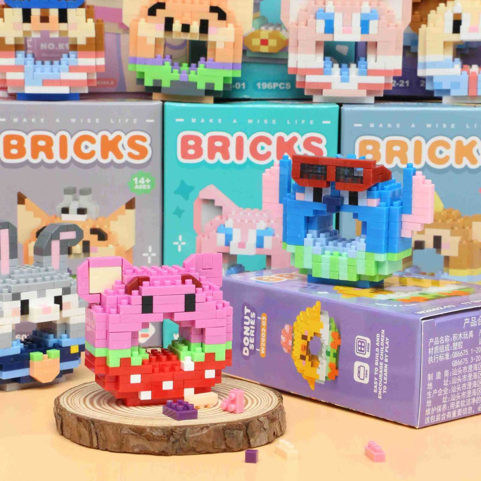 Disney Anime Princess Building Blocks Stitch Mickey Mouse mini Action toy Figures Blocks Toys Bricks Assemble Toys Kids Gifts H251218