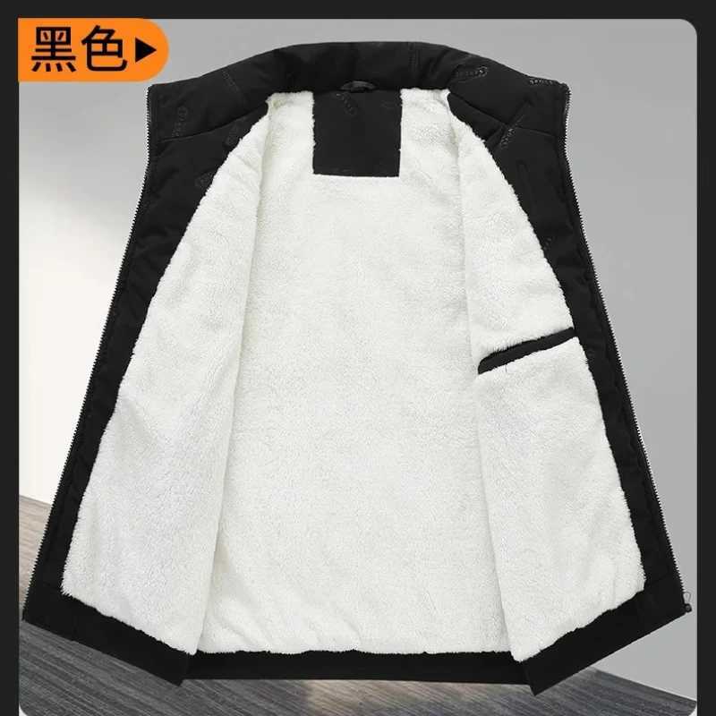 Thickened Vest Mens 8XL 9XL 10XL Plus Size Winter Lamb Down Coat Outdoor Wear Vest Waistcoat Velvet Top Jackets Male ClothingG251218