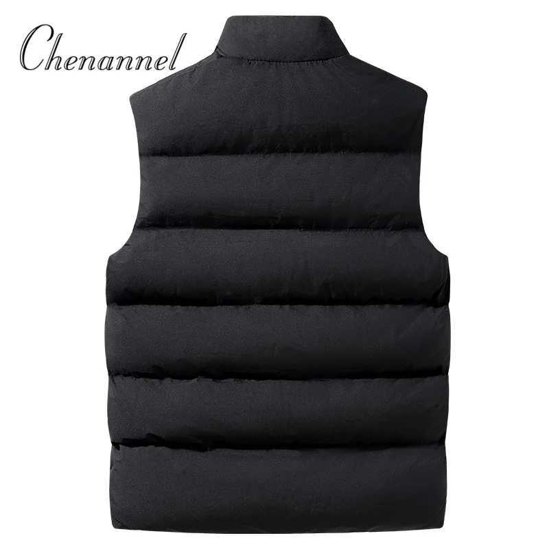 Autumn Stand-up Collar Casual Waistcoat Brand Clothing Mens Vest Jacket Warm Sleeveless Jackets Winter Waterproof Zipper CoatG251218