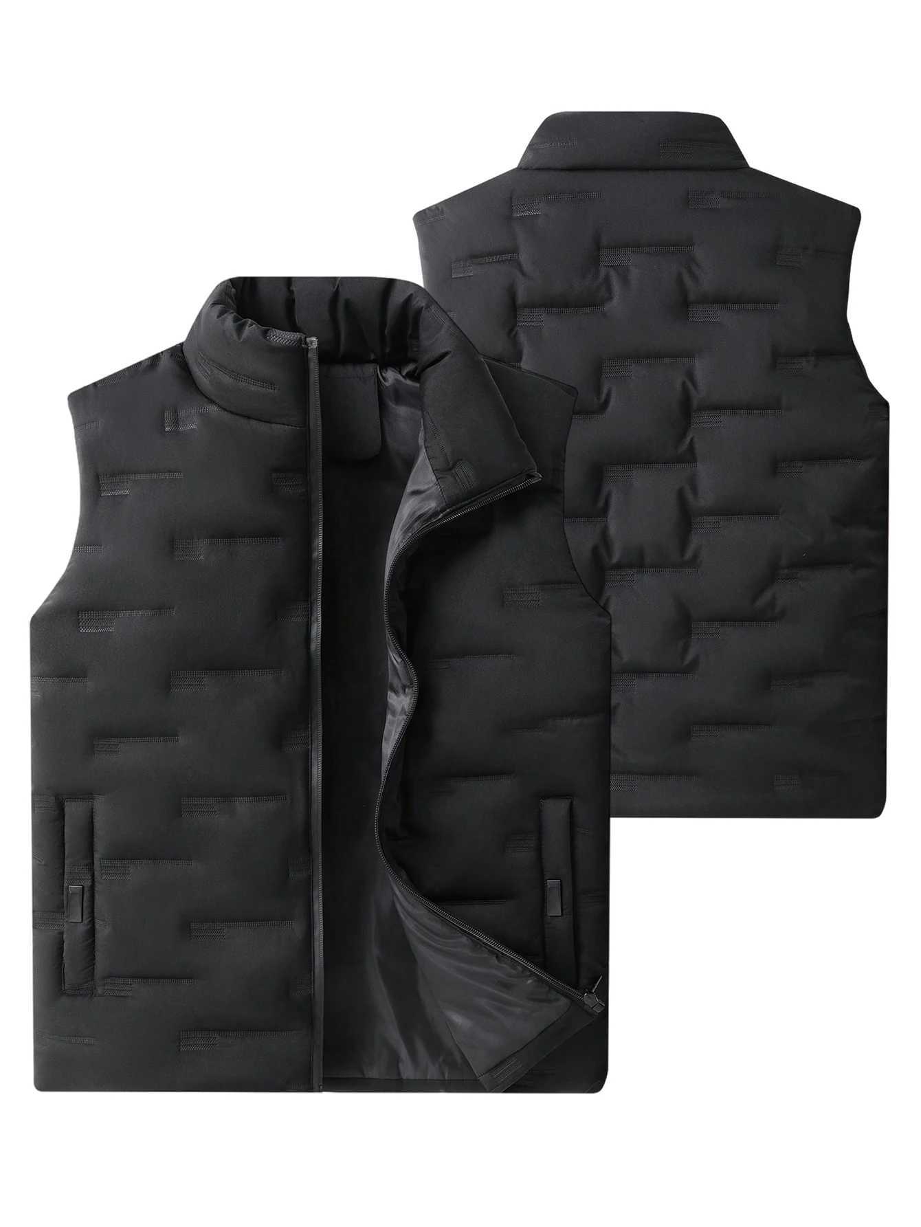 Mens Vest Jacket Warm Sleeveless Jackets Winter Waterproof Keep warm Coat Autumn Stand-up Collar Casual Waistcoat Brand ClothingG251218