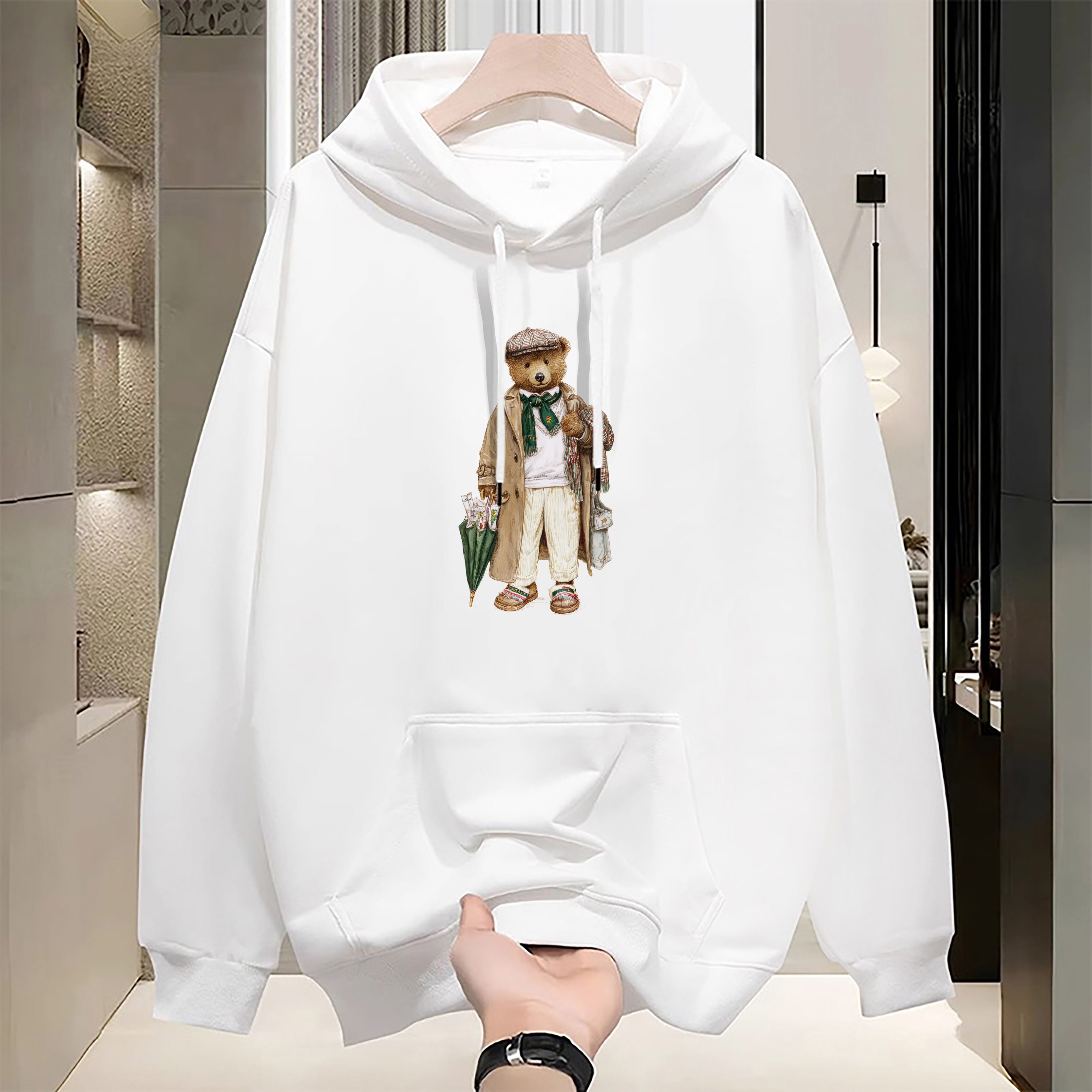 Men's Casual Fashion Printed Pullover Hoodie Print Long Sleeve Hooded Sweatshirt Women's Hoodie Winter Autumn Clothes
