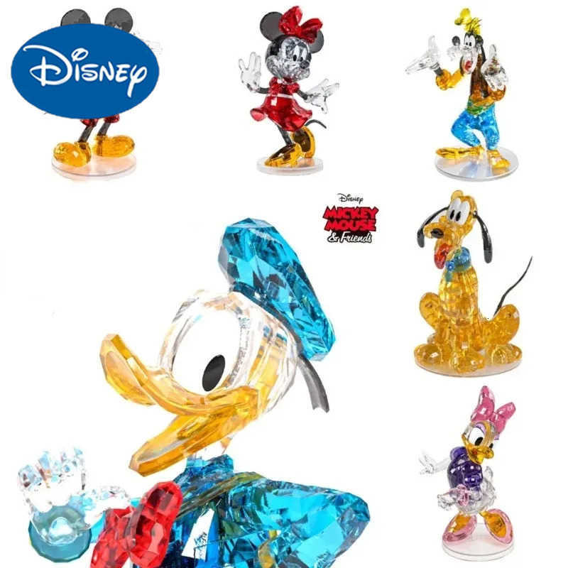Disney Original New Mickey Childrens Toys Puzzle Crystal Building Blocks Cartoon DIY High Quality Donald Duck Desktop Ornament H251218