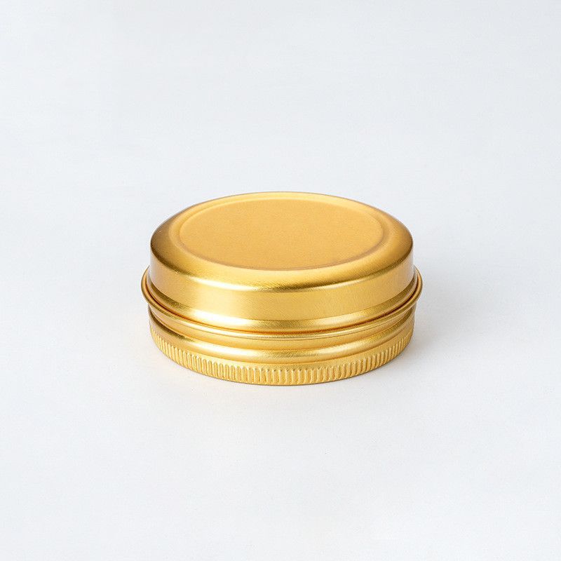 200pcs 30ml Gold Round Aluminum Jar with clear Window Lid 30g DIY Lip Balm Storage Container Tin Box