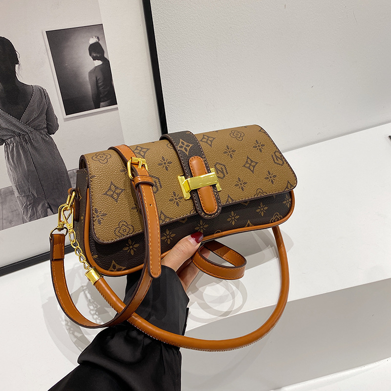 Designer Bag 2026 Elegant Convertible Shoulder Bag for Women, Fashion Printed Underarm Purse Versatile Crossbody Bag