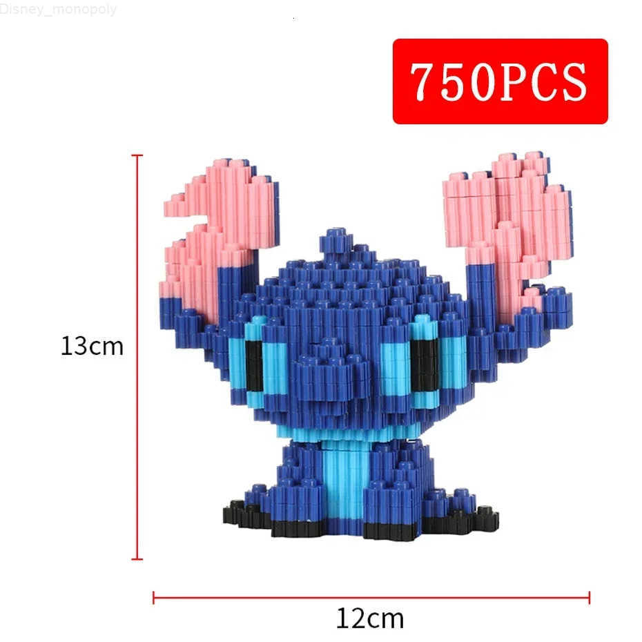 Disney Stitch Mickey Minnie Mouse Doll Star Derena Belle Assemble Kids Building Blocks Puzzle Assembly Toys Kids Gifts H251218
