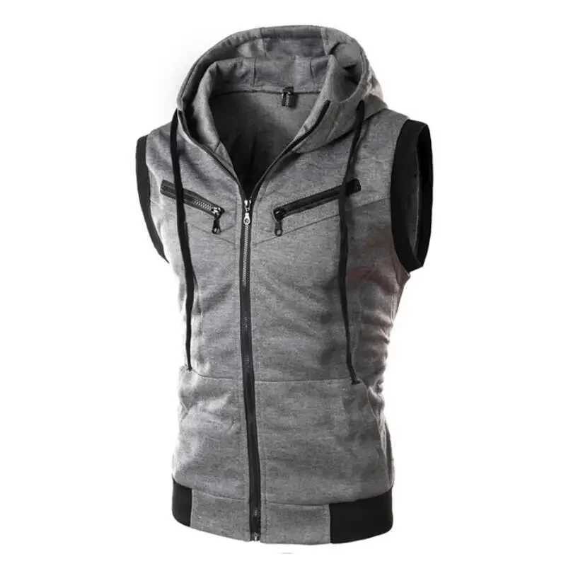 2025 New Outdoor Sports Vest Hooded Oversized Tank Top For Men and Women Gym Running Basketball Training Loose Casual ClothersG251218