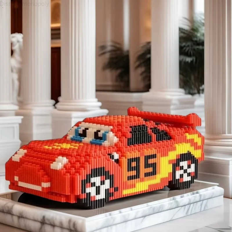 Disney 1258-Piece Red Sports Car Building Block Set Experience the Essence of Racing Culture the First Choice for Birthday Christmas and Thanksgiving 