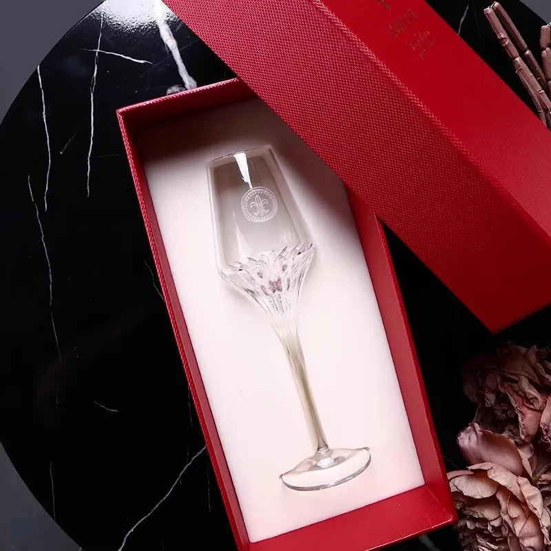 Light Retro Red Wine Glasses Business Gift Box Set Crystal Glass Whiskey Champagne Cup Transparent Goblet of Light 251215