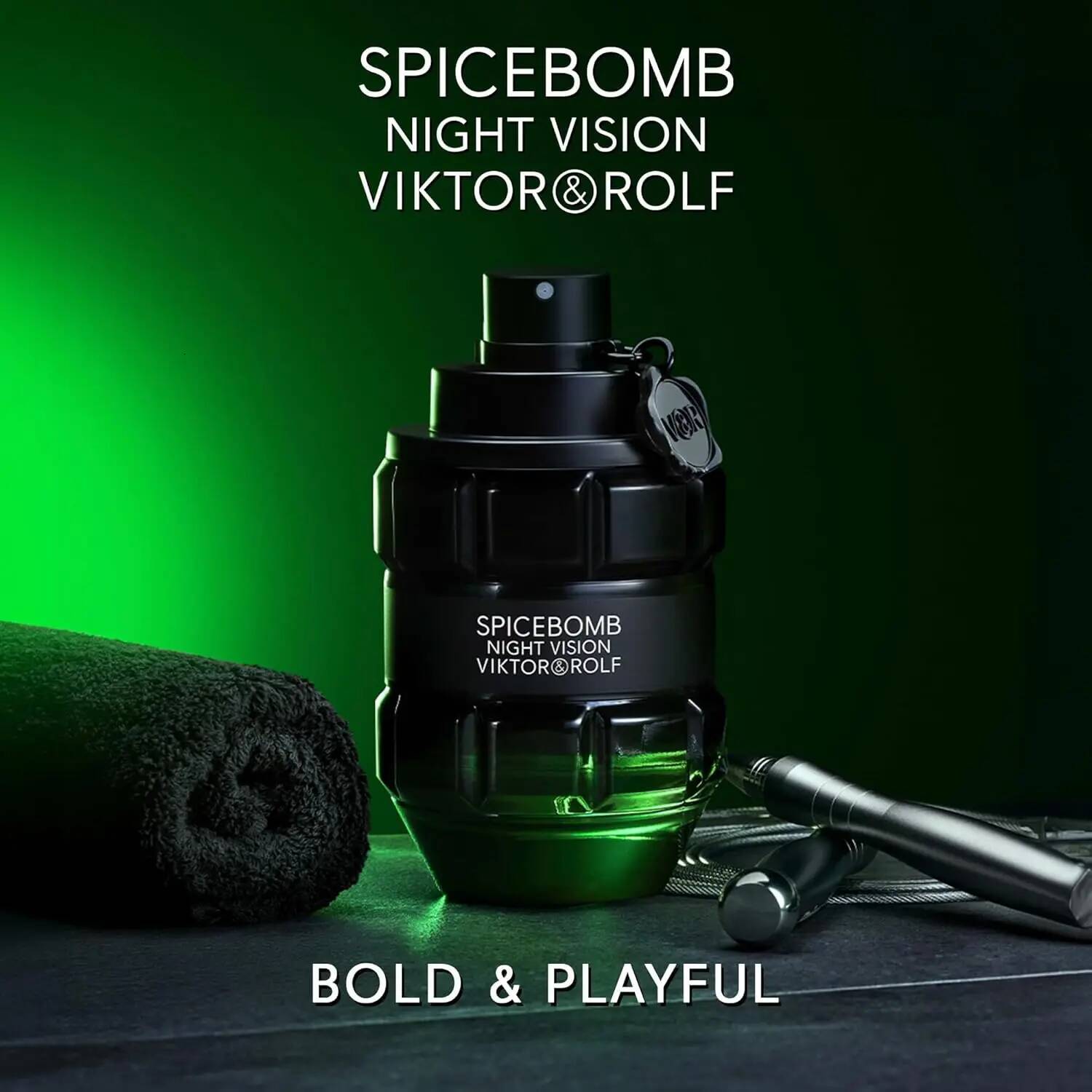 ddmyHappy Viktor&Rolf Spicebomb Nightvision Eau de Toilette for Men | Warm Spicy Fragrance with Bergamot & Black Notes Perfume