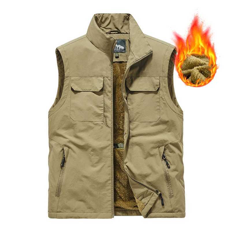 vest in large size new style with added velvet and thickened double-sided vest mens casual outdoorG251218