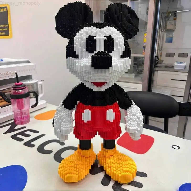 Disney 45cm Mickey Micro Particle Building Blocks Cartoon Cute Puzzle Toys Decorative Accessories Birthday Gift H251218