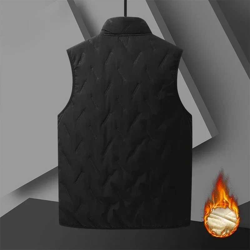 Winter Mens Cashmere Vest Windproof Lambswool Sleeveless Jacket Fleece Parka Vest Coat Men Versatile Outdoors Thicken WaistcoatG251218