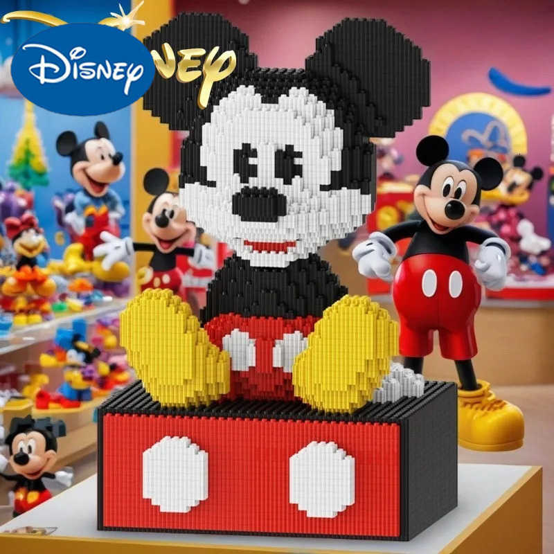 Disney Disneys New Mickey Building Block Toys Splicing Building Block Ornaments Educational Childrens Toys Childrens Birthday Gift H251218
