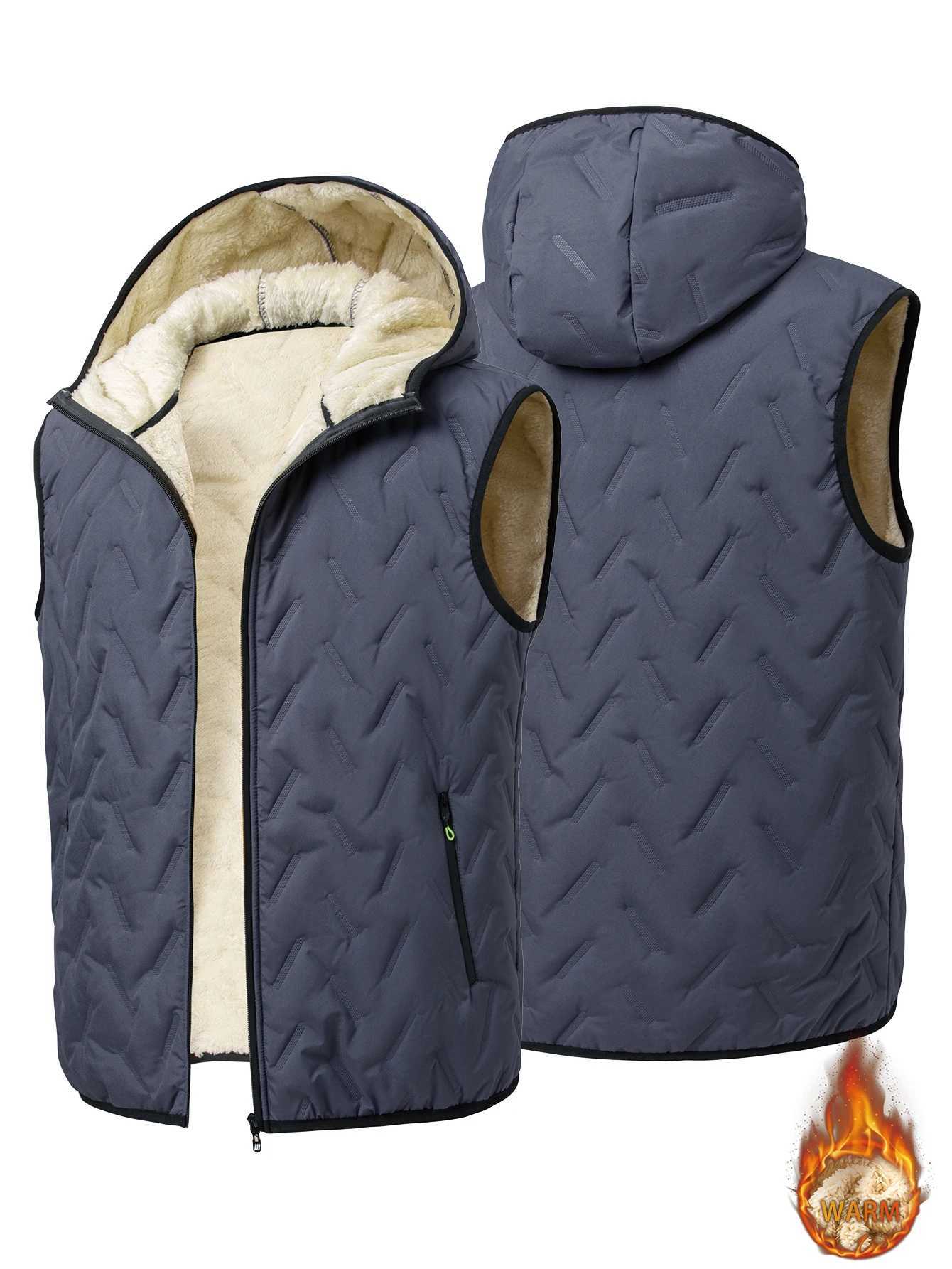 Mens Padded Jackets for Man Work Vest Winterize Winter Clothes Running Vests Heated Gilet Male Coat Fleece Body Warmer ClothingG251218