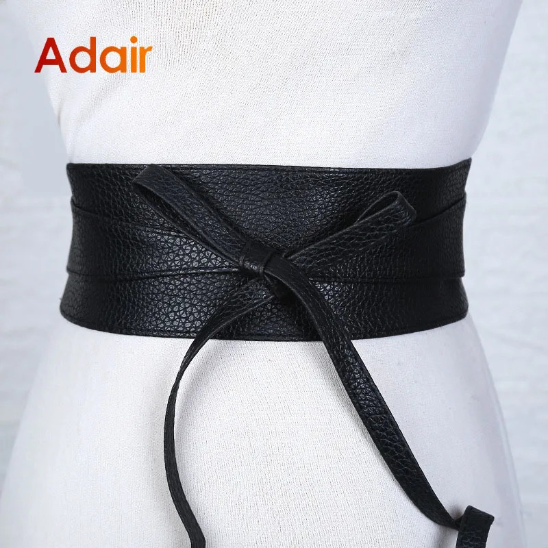 Fashion Women Belt for Dress Leather Bowknot Wide Belts Waistband Coat Corset Solid Color Waistbelt DT007 251218