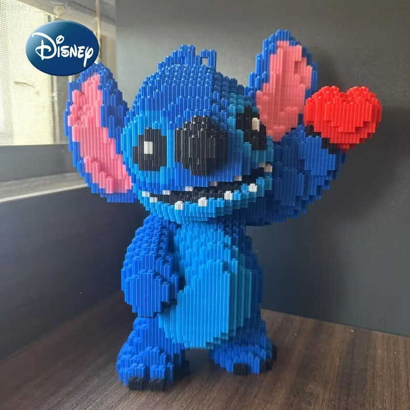 Disney Disneys New Stitch Building Block Toys Small Particles Educational Childrens Puzzle Toys 30cm Building Block Toy Ornaments H251218