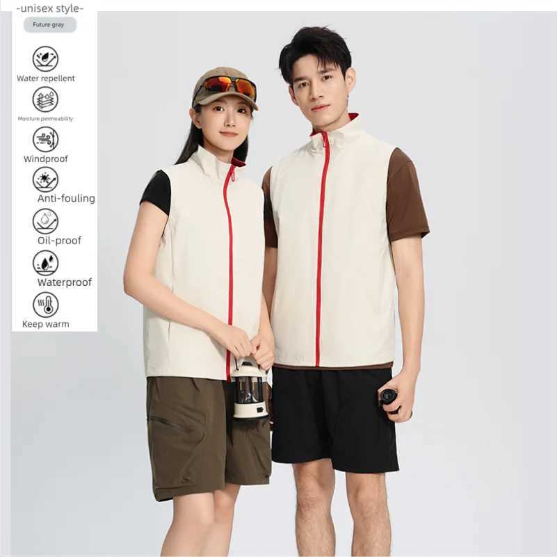 Unisex Vest Jacket Warm Sleeveless Jackets Winter Waterproof Autumn Stand-up Collar Casual Waistcoat Customizable Text ImagesG251218