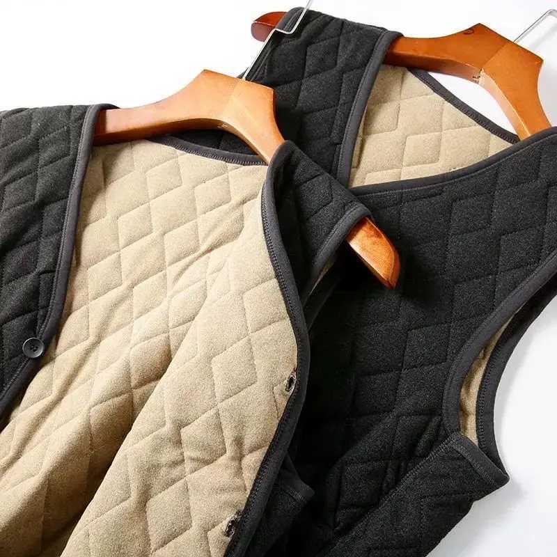 Thickened Mens Vest Fleece-lined Lightweight Padding Warm Shoulder Pad Jacket Winter Casual Soft Close Fitted Thermal VestsG251218