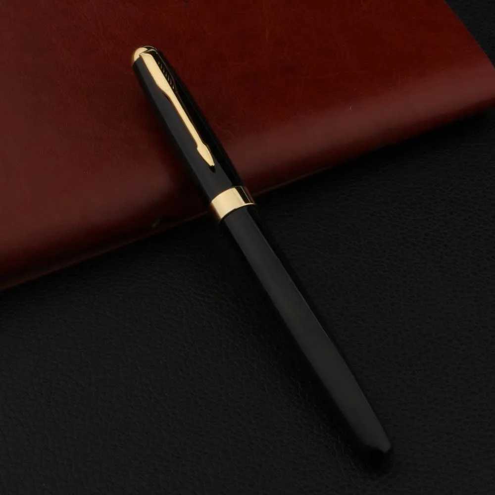 High Quality Metal 388 Fountain Pen Business Black Golden Student Stationery Off School Supplies Gift Ink Pens Y251218
