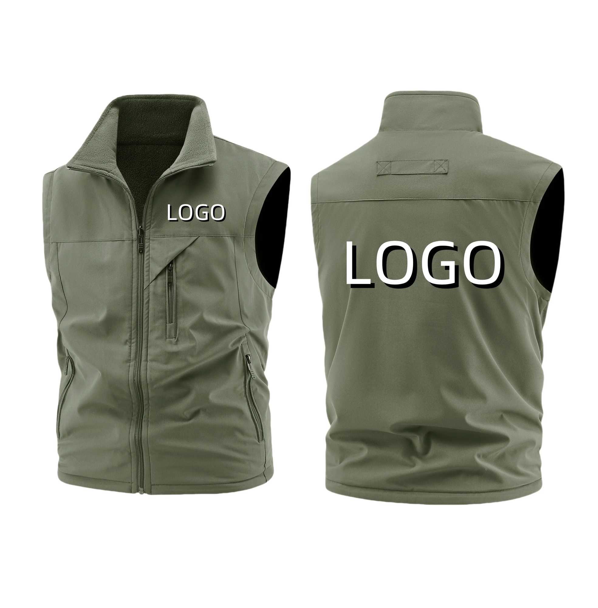 Mens Vest Jacket Warm Outerwear slim fit Jacket Casual Style Daily New Autumn Winter Thickened fleece double-sided vestG251218