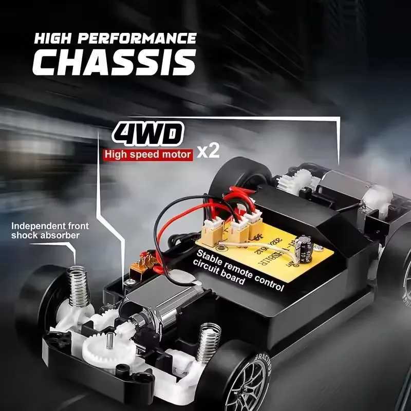 4WD RC Drift Car 20KM/H Remote Control High Speed RC with LED Lights Extra Drifting Tires Vehicle Toy for Adults Boys Kids G251218