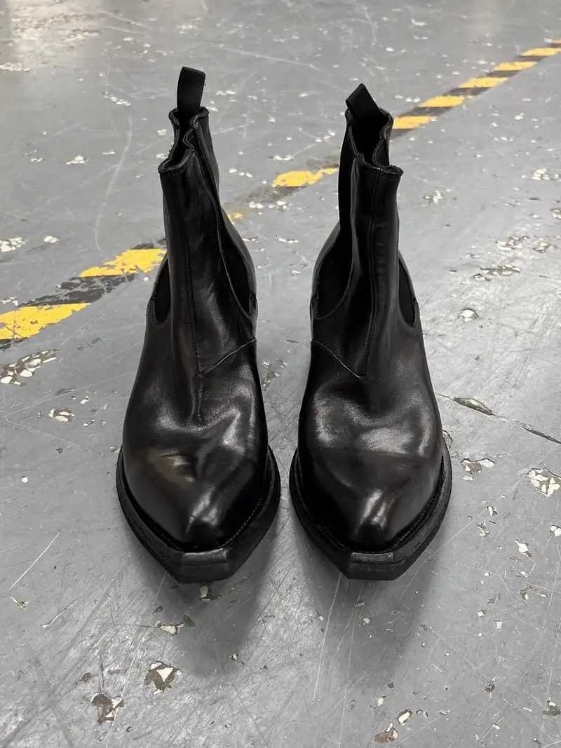 2025 High-top Mens heightened thick-soled pointed-toed Chelsea British casual trendy high-heeled wizard boots Z251218