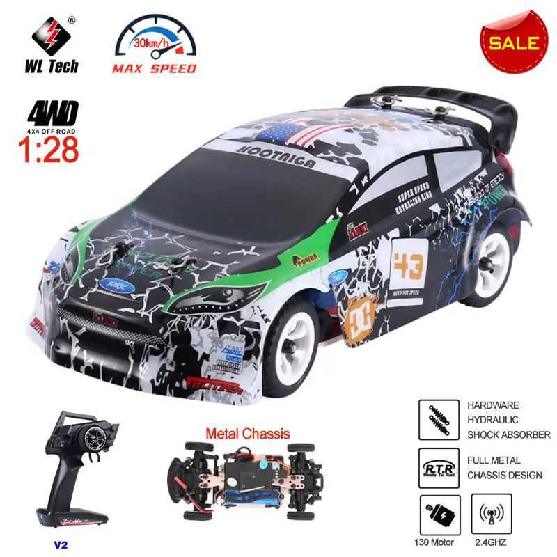 WLtoys K989 128 4WD 24G Mini RC Racing Car High Speed Off-Road Remote Control Drift Toys Alloy Vehicle for Children Kids Gift G251218