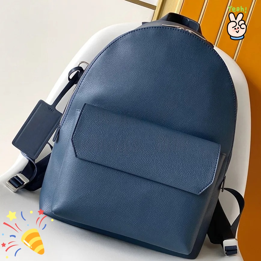 Mirror quality Men Designer Bag Outdoor backpack Fashion Shoulder Bag Luxury Calfskin Leather Schoolbag 43cm with box Dust Cover MLT05A1