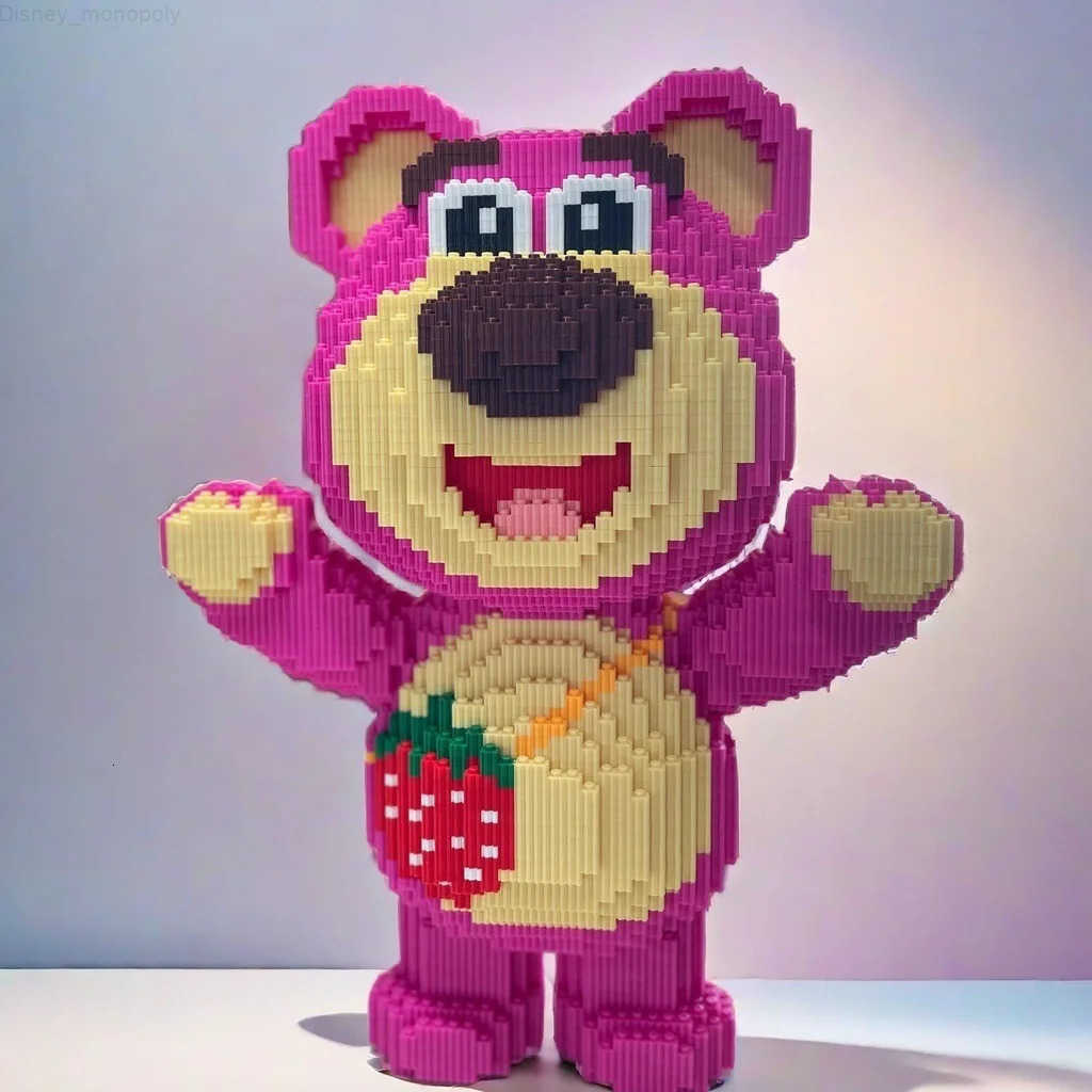 Disney New Hot-selling Small Particle Assembly Building Blocks Creative Fun Cute Strawberry Bear Series Building Block Gifts H251218