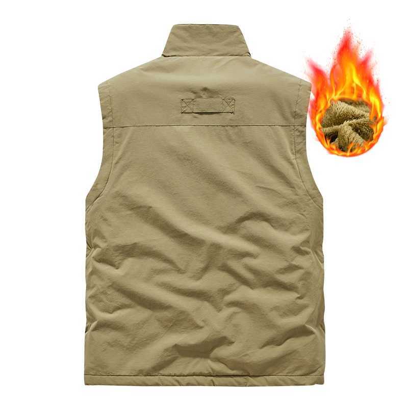 vest in large size new style with added velvet and thickened double-sided vest mens casual outdoorG251218