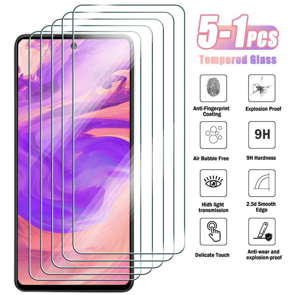 5-1Pcs Tempered Glass For Galaxy A12 A22 A32 A42 A52 4G 5G A03 A13 A23 A33 A53 A73 SCREEn Protector for Galaxy A52s G251218
