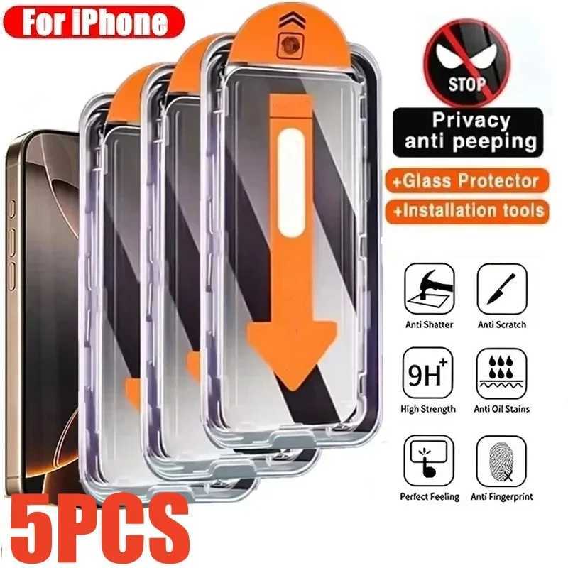 5PCS Anti-Peeping Tempered Glass For iPhone 17 16 15 13 12 11 Pro Max 17Air XR XS MAX Privacy Screen Protector Film G251218