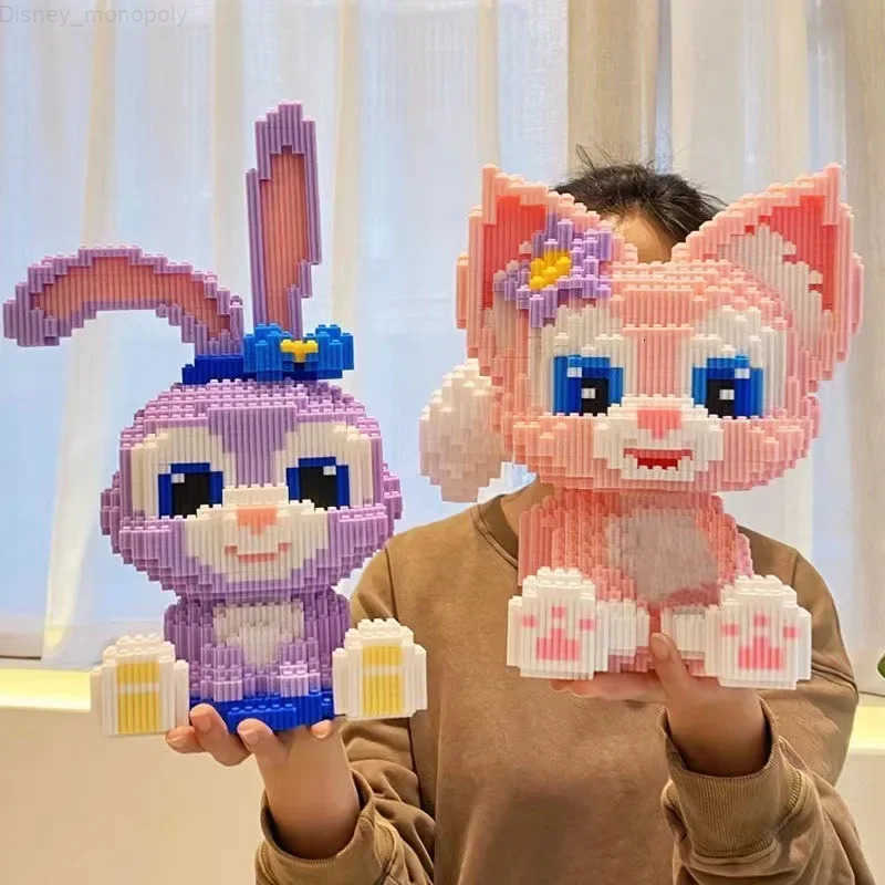 Disney Stellalou Linabell Building Blocks Toy Cute Puzzle Assembly Model Kids Birthday Gift Desktop Decor Collectible H251218