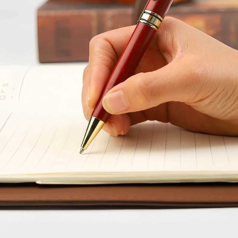 Cust Wood Ballpoint Pen Laser Ene Text Personali Sign Pen for Family Cpany Friend Gift Box Available Y251218