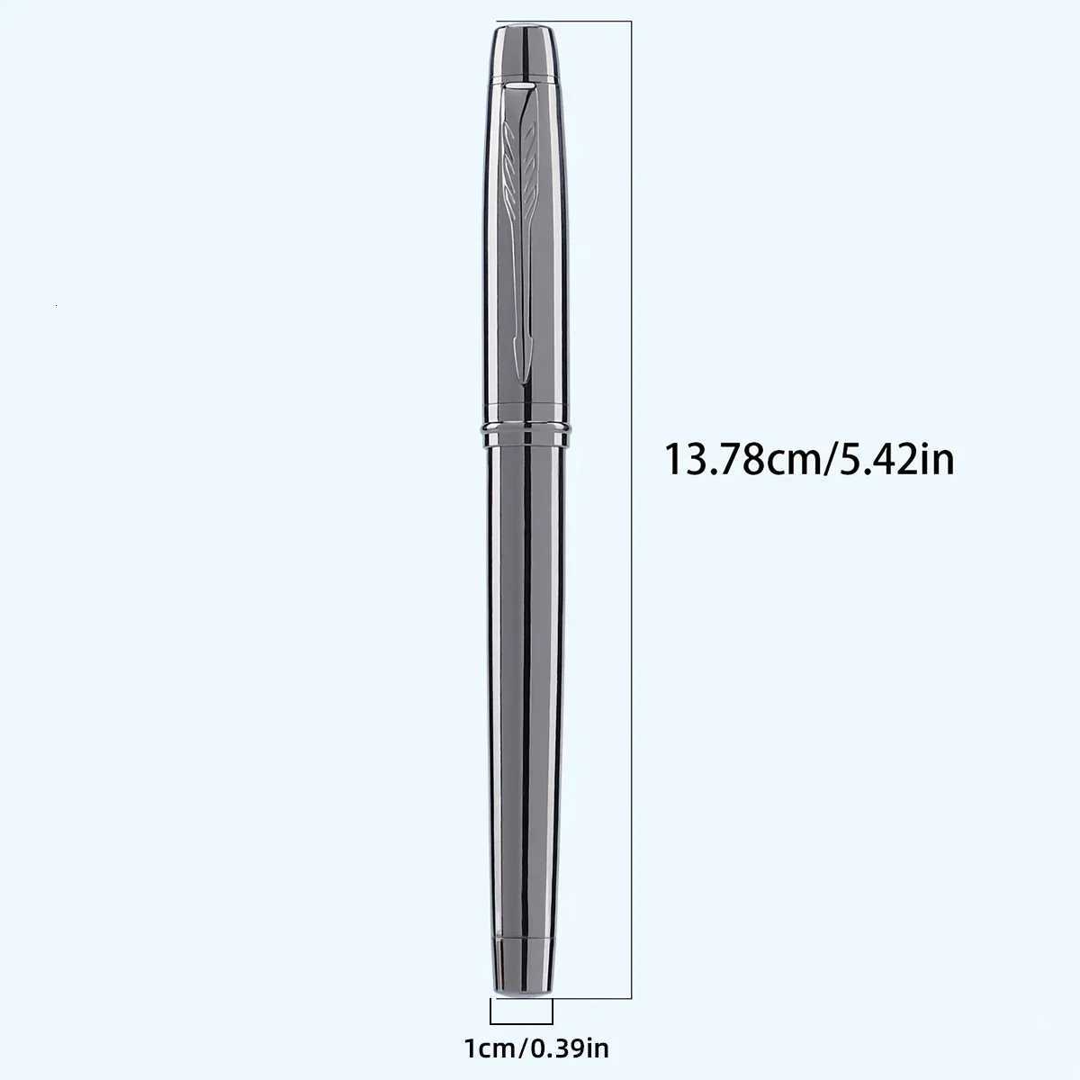1 Pc Silver Gray High-end Business Fountain Pens Lridium Pen Tip Medium size 05mm For School ro Off Daily Writin Y251218