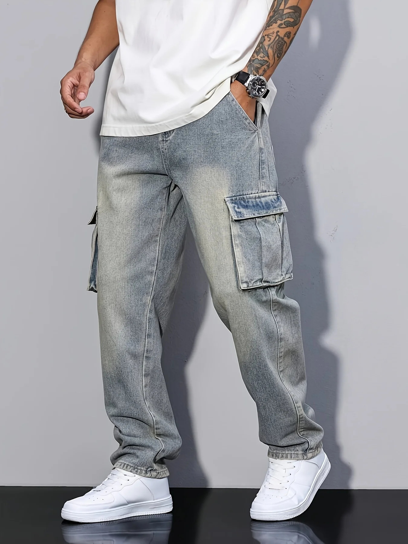 Fashion denim trousers washed workwear versatile musthave for experts 251205