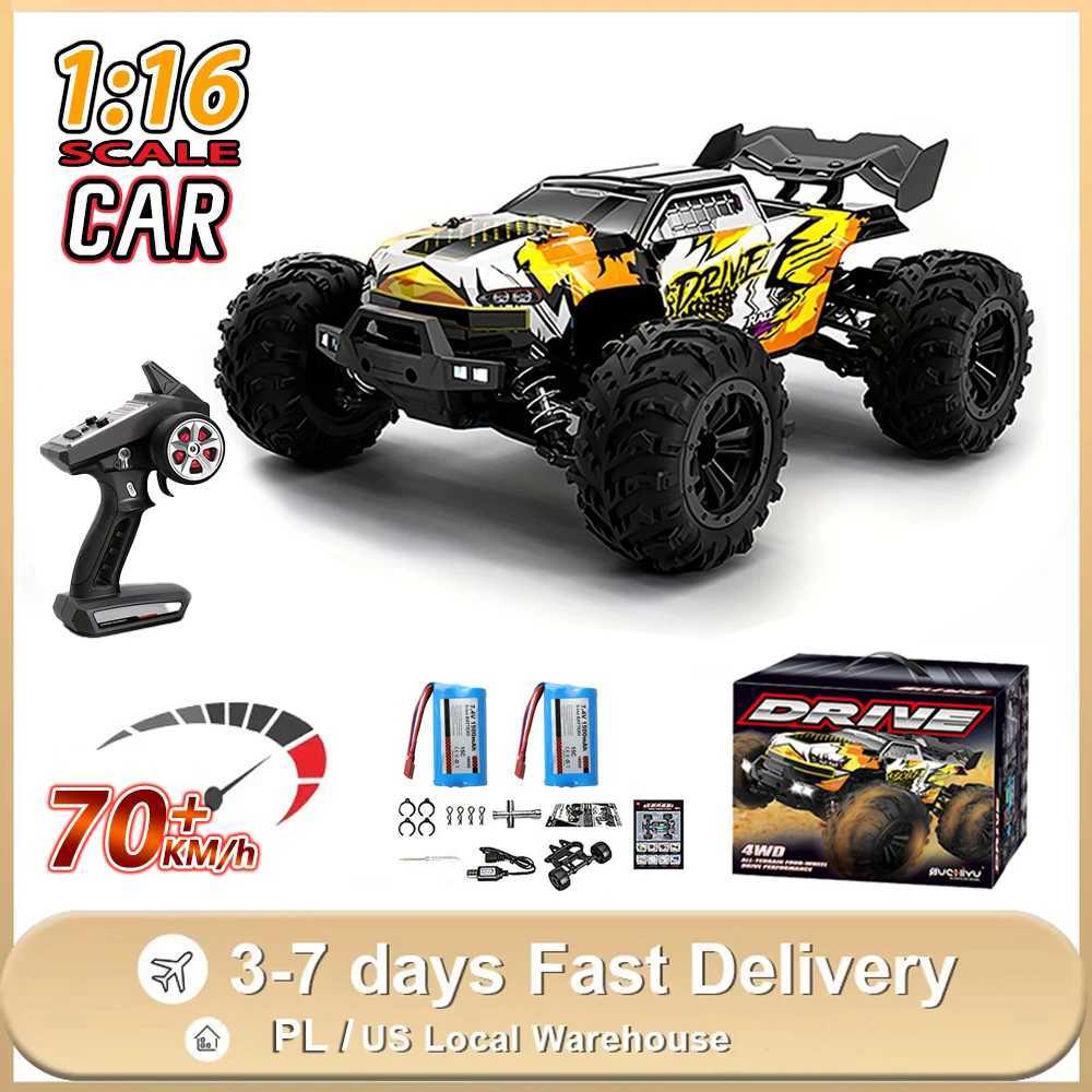 1/16 RC Car 4x4 Remote Control Cart 16101PRO/16102PRO Brushless 70KM/H 24G Electric High Speed Off-Road Drift Toys for Children G251218