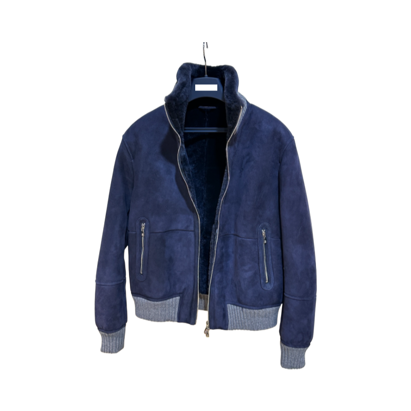 B C brand designer Coat Mens shearing fur leather jacket genuine leather tailored order luxury gift Valentines Fathers Christmas